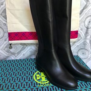Black leather boots Tory Burch NEW